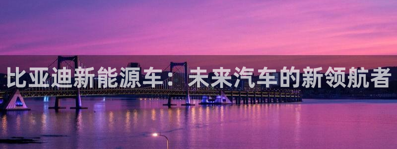 新宝gg注:比亚迪新能源车:未来汽车的新领航者
