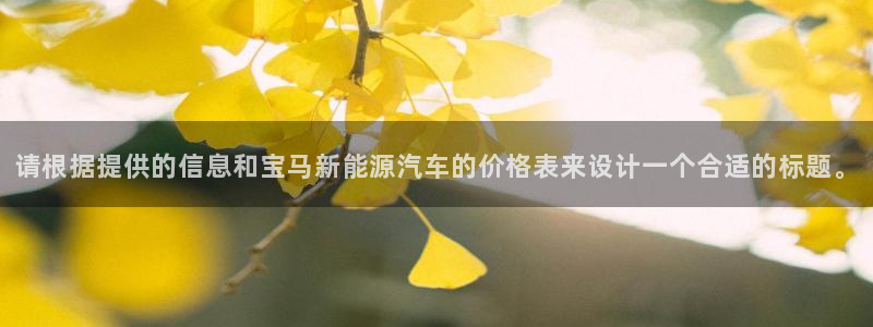 新宝gg娱乐主管q42873:请根据提供的信息和宝马新能源汽